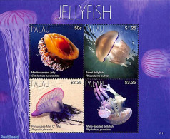 Palau 2017 Jellyfish 4v M/s, Mint NH, Nature - Shells & Crustaceans - Vie Marine