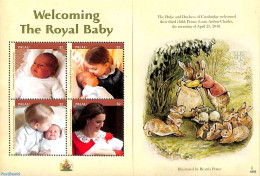 Palau 2018 Royal Baby 4v M/s (illustration Beatrix Potter), Mint NH, History - Kings & Queens (Royalty) - Art - Childr.. - Royalties, Royals