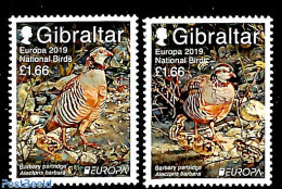 Gibraltar 2019 Europa, Birds 2v, Mint NH, History - Nature - Europa (cept) - Birds - Gibraltar
