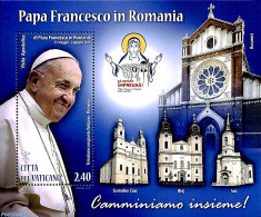 Vatican 2019 Pope Francis In Romania S/s, Mint NH, Religion - Various - Pope - Joint Issues - Nuevos