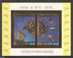 Equatorial Guinea 1975 UPU/ESPANA S/s, Imperforated, Mint NH, Science - Transport - Telecommunication - U.P.U. - Space.. - Telecom
