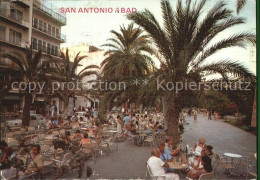 72597305 San Antonio Abad Strassencafe Palmen Ibiza Spanien - Autres & Non Classés