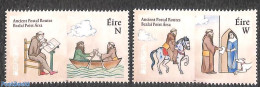 Ireland 2020 Europa, Old Postal Roads 2v, Mint NH, History - Nature - Transport - Europa (cept) - Horses - Post - Ship.. - Ongebruikt