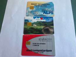 - 5 - 3 Different Chip Cards Smart Cards - Andere & Zonder Classificatie