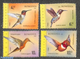Romania 2022 Hummingbirds 4v, Mint NH, Nature - Birds - Hummingbirds - Neufs