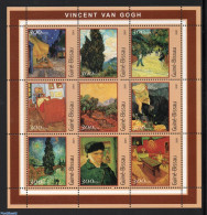 Guinea Bissau 2001 Van Gogh 9v M/s, Mint NH, Art - Modern Art (1850-present) - Paintings - Vincent Van Gogh - Guinée-Bissau