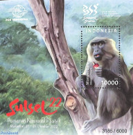 Indonesia 2022 Sulsel 22 S/s, Mint NH, Nature - Monkeys - Indonesien