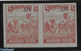 Hungary 1920 316 Proof In Pair, Issued Without Gum., Mint NH, Various - Errors, Misprints, Plate Flaws - Nuovi