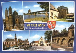 72597156 Worms Rhein Dom Nibelungenbruecke Synagoge Dreifaltigkeitskirche Bahnho - Worms