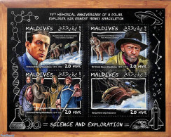Maldives 2017 Sir Ernest Henry Shackleton 4v M/s, Mint NH, History - Nature - Science - Transport - Explorers - Dogs -.. - Explorateurs