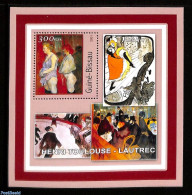 Guinea Bissau 2001 Toulouse-Lautrec S/s, Mint NH, Performance Art - Musical Instruments - Art - Henri De Toulouse-Laut.. - Muziek