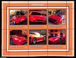 Guinea Bissau 2001 Ferrari 6v M/s, Mint NH, Sport - Transport - Autosports - Ferrari - Auto's