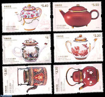 Hong Kong 2024 Tea Pots 6v, Mint NH, Art - Art & Antique Objects - Unused Stamps