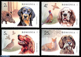 Romania 2024 Hunting Dogs 4v, Mint NH, Nature - Dogs - Hunting - Nuevos