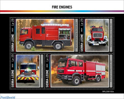 Sierra Leone 2023 Fire Engines, Mint NH, Transport - Automobiles - Fire Fighters & Prevention - Cars