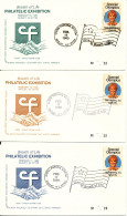 USA  3 Covers Breath Of Life Exhibition Hazlet Cystic Fibrosis Station 16-18/2-1980 With Cachet - Expositions Philatéliques