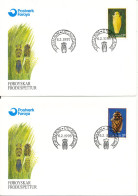Faroe Islands FDC 6-2-1995 Complete Set CICADA's On 4 Covers With Cachet - Färöer Inseln