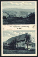 AK Ziegelau-Schwarzenberg / Baden, Gasthaus Zur Sonne, Landschaftspanorama  - Baden-Baden