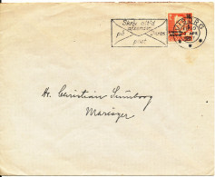 Denmark Cover Viborg 10-4-1957 Single Franked Overprinted Stamp HELP HUNGARY - Storia Postale