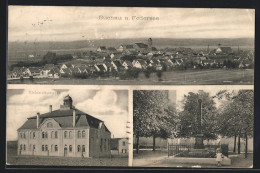 AK Buchau A. Federsee, Elektrizitätswerk, Kriegerdenkmal, Gesamtansicht  - Bad Buchau