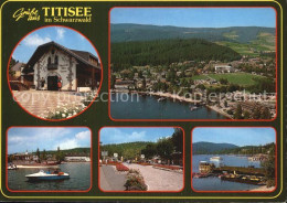 72595590 Titisee Schwarzwaelder Uhrenzentrum Fliegeraufnahme Bootspartie Promena - Titisee-Neustadt