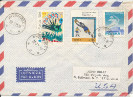 Poland Air Mail Cover Sent To USA Bydgoszoz 10-7-1971 Topic Stamps - Lettres & Documents