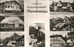 72594802 Oberammergau Teilansichten Passionsspielort Kirche Theater Hotel Alpenb - Oberammergau