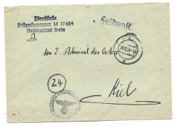 Feldpost Kriegsmarine Linienschiff Schleswig Holstein 1944 - Feldpost 2da Guerra Mundial