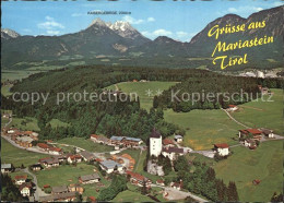 72592721 Mariastein Tirol Schloss Wallfahrtsort Kaisergebirge Fliegeraufnahme Ma - Sonstige & Ohne Zuordnung