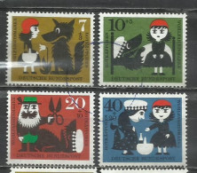 7500B-SERIE COMPLETA ALEMANIA 1960 Nº 213/216 CUENTOS Y LEYENDAS CAPERUCITA ROJA - Used Stamps