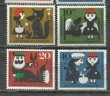 7500C-SERIE COMPLETA ALEMANIA 1960 Nº 213/216 CUENTOS Y LEYENDAS CAPERUCITA ROJA - Used Stamps