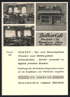 AK Neustadt / Sachsen, Konditorei Balkon-Café, Aussen- Und Innenansichten, Inh. Alfred Oliva  - Autres & Non Classés