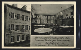 AK Heidelberg, Alt-historisches Weinhaus Schwarze Traube Gen. Schnookeloch, Jahr 1650, Haspelgasse 8  - Heidelberg