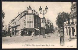 CPA Vichy, Place Victor Hugo Et Rue De Nimes  - Vichy