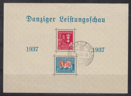 DANZIG 1937 - Block 3 Mit Sonderstempel - Used