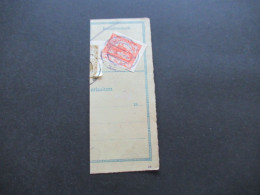 CSR Sudetenland 1919 Briefstück Mit Hradschin Ungezähnt / Mucha MiF Und Violetter Stempel Jägersdorf / 1x Dreierstreifen - Usados