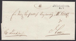 Preussen Ca. 1825 Umschlag SWINEMÜNDE L2 Pommern   (24541 - Sonstige & Ohne Zuordnung
