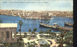 72591639 Malta Grand Harbour Showing Lower Barracca And St Angelo Malta - Malte