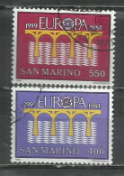 7518-SAN MARINO  SERIE COMPLETA 1984 Nº 1090/1091 SERIE EUROPA.CALIDAD.SERIE EUROPA - Used Stamps