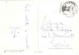 1957 L.15 GARIBALDI CARTOLINA CORTINA BREUIL - 1946-60: Poststempel