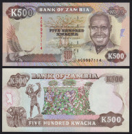 SAMBIA - ZAMBIA 500 Kwacha Banknote (1991) UNC Pick 35  (21126 - Autres - Afrique