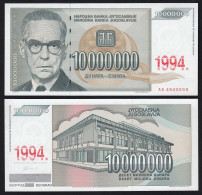 Jugoslawien - Yugoslavia 10000000 10-Millionen Dinara 1994 Pick 144a UNC (1) - Joegoslavië