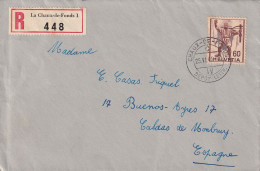 LETTER   1946  REGISTERED   LA CHAUX-DE-FONDS - Brieven En Documenten