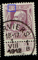 80  Obl  V 2 BEI Avec Cadre Brisé  100 - 1905 Breiter Bart