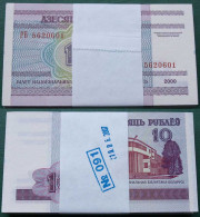 Weißrussland - Belarus 10  Rubel 2000 UNC Pick 23 BUNDLE Zu 100 Stück   (90006 - Otros – Europa