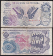 Jugoslawien - Yugoslavia 500-tausend Dinara 1989 Pick 98a F (4)  26369 - Yugoslavia