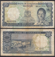 Tansania - Tanzania 20 Shillings (1966) Pick 3c F (4)      (28839 - Andere - Afrika