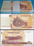 Kambodscha - Cambodia 50 Riels 2002 Bundle á 100 Stück Pick 52a UNC (1)   (90103 - Otros – Asia