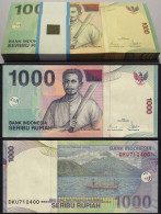 INDONESIEN - INDONESIA 1000 Rupiah 2000/2006 Pick 141g UNC Bundle á 100 Stück  - Otros – Asia