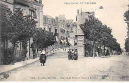 CHATEL GUYON - Rue De La Poste Et Avenue Baraduc - Très Bon état - Châtel-Guyon